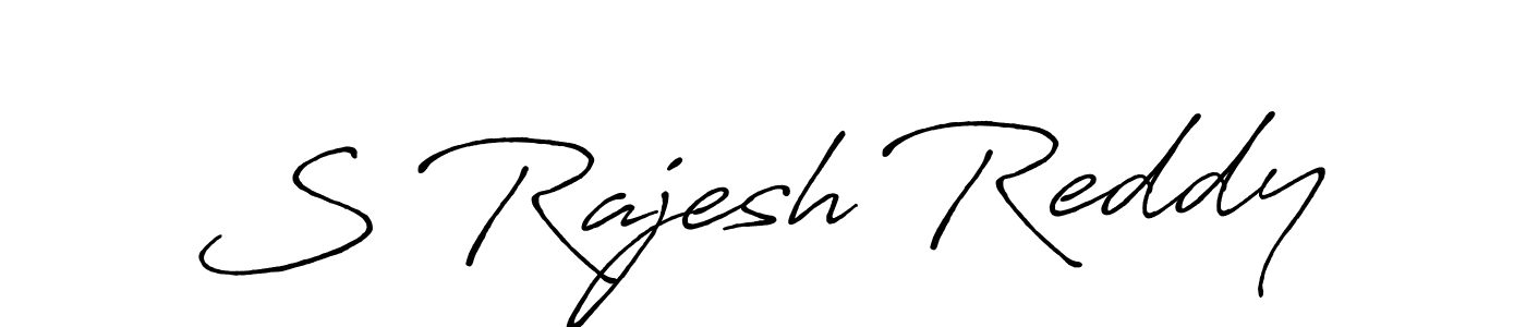 Use a signature maker to create a handwritten signature online. With this signature software, you can design (Antro_Vectra_Bolder) your own signature for name S Rajesh Reddy. S Rajesh Reddy signature style 7 images and pictures png