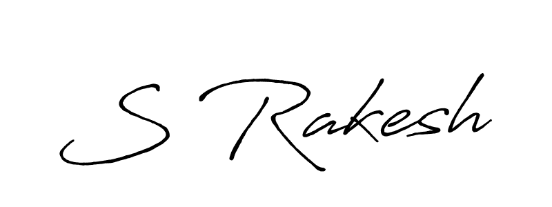 Create a beautiful signature design for name S Rakesh. With this signature (Antro_Vectra_Bolder) fonts, you can make a handwritten signature for free. S Rakesh signature style 7 images and pictures png