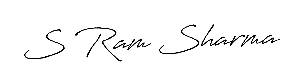 Create a beautiful signature design for name S Ram Sharma. With this signature (Antro_Vectra_Bolder) fonts, you can make a handwritten signature for free. S Ram Sharma signature style 7 images and pictures png