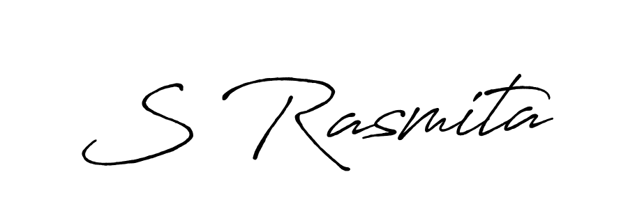 Make a beautiful signature design for name S Rasmita. With this signature (Antro_Vectra_Bolder) style, you can create a handwritten signature for free. S Rasmita signature style 7 images and pictures png