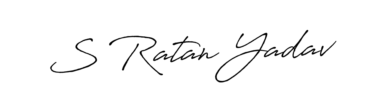 Antro_Vectra_Bolder is a professional signature style that is perfect for those who want to add a touch of class to their signature. It is also a great choice for those who want to make their signature more unique. Get S Ratan Yadav name to fancy signature for free. S Ratan Yadav signature style 7 images and pictures png