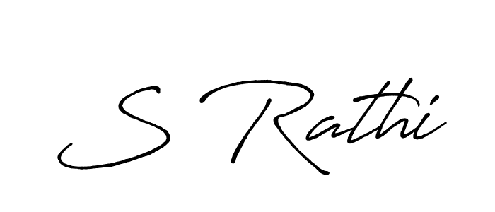 Design your own signature with our free online signature maker. With this signature software, you can create a handwritten (Antro_Vectra_Bolder) signature for name S Rathi. S Rathi signature style 7 images and pictures png