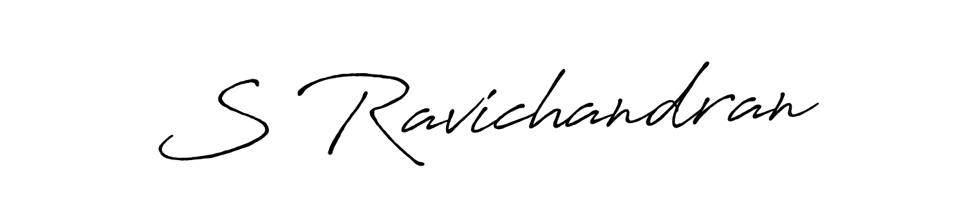 How to make S Ravichandran name signature. Use Antro_Vectra_Bolder style for creating short signs online. This is the latest handwritten sign. S Ravichandran signature style 7 images and pictures png