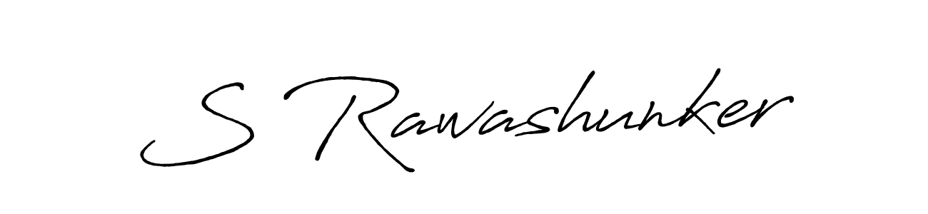 Make a beautiful signature design for name S Rawashunker. With this signature (Antro_Vectra_Bolder) style, you can create a handwritten signature for free. S Rawashunker signature style 7 images and pictures png