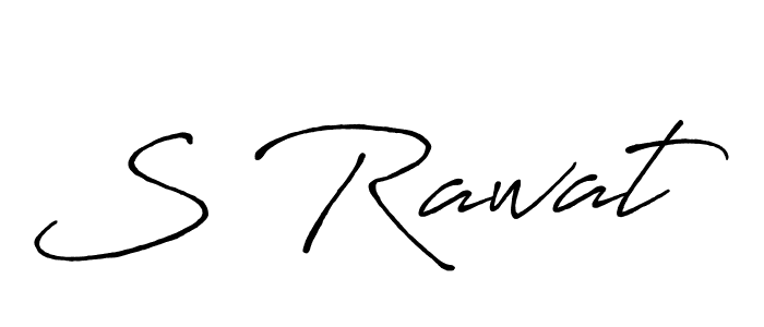 Make a beautiful signature design for name S Rawat. With this signature (Antro_Vectra_Bolder) style, you can create a handwritten signature for free. S Rawat signature style 7 images and pictures png