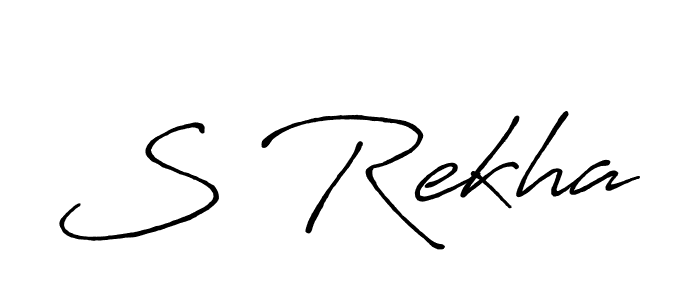 Create a beautiful signature design for name S Rekha. With this signature (Antro_Vectra_Bolder) fonts, you can make a handwritten signature for free. S Rekha signature style 7 images and pictures png