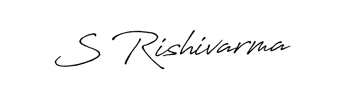 Make a beautiful signature design for name S Rishivarma. With this signature (Antro_Vectra_Bolder) style, you can create a handwritten signature for free. S Rishivarma signature style 7 images and pictures png