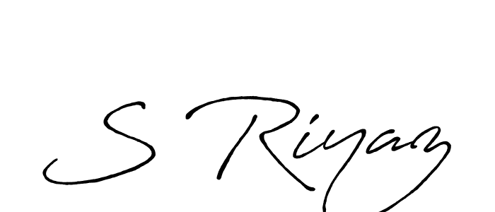 How to make S Riyaz signature? Antro_Vectra_Bolder is a professional autograph style. Create handwritten signature for S Riyaz name. S Riyaz signature style 7 images and pictures png