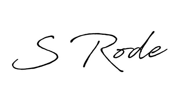 Create a beautiful signature design for name S Rode. With this signature (Antro_Vectra_Bolder) fonts, you can make a handwritten signature for free. S Rode signature style 7 images and pictures png