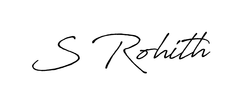 How to make S Rohith name signature. Use Antro_Vectra_Bolder style for creating short signs online. This is the latest handwritten sign. S Rohith signature style 7 images and pictures png