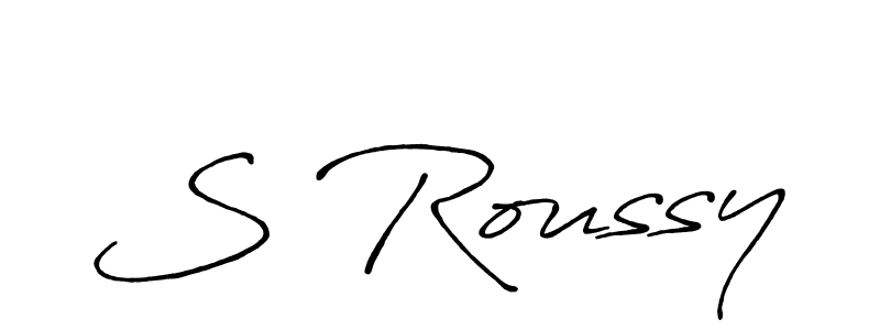 Also You can easily find your signature by using the search form. We will create S Roussy name handwritten signature images for you free of cost using Antro_Vectra_Bolder sign style. S Roussy signature style 7 images and pictures png