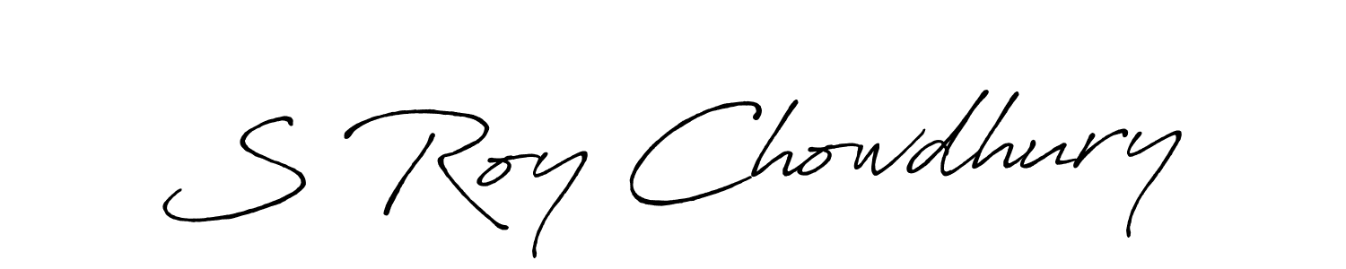 How to make S Roy Chowdhury signature? Antro_Vectra_Bolder is a professional autograph style. Create handwritten signature for S Roy Chowdhury name. S Roy Chowdhury signature style 7 images and pictures png
