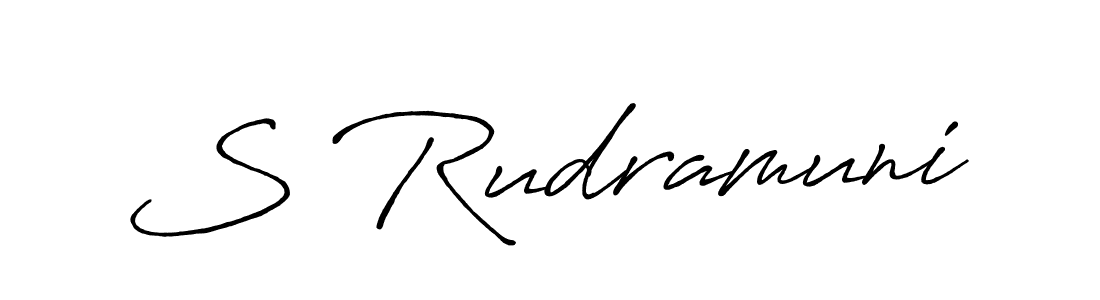 Create a beautiful signature design for name S Rudramuni. With this signature (Antro_Vectra_Bolder) fonts, you can make a handwritten signature for free. S Rudramuni signature style 7 images and pictures png