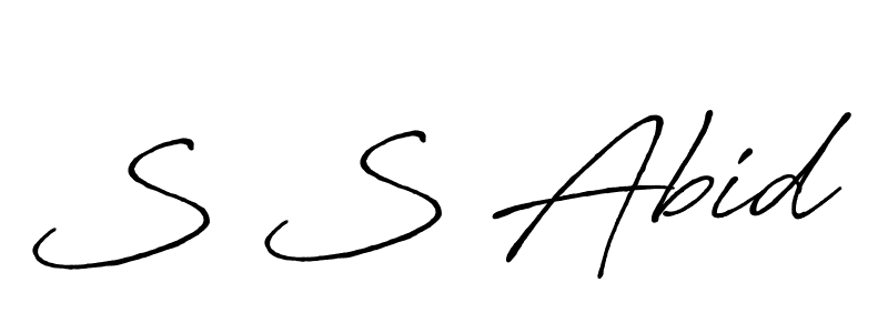 if you are searching for the best signature style for your name S S Abid. so please give up your signature search. here we have designed multiple signature styles  using Antro_Vectra_Bolder. S S Abid signature style 7 images and pictures png