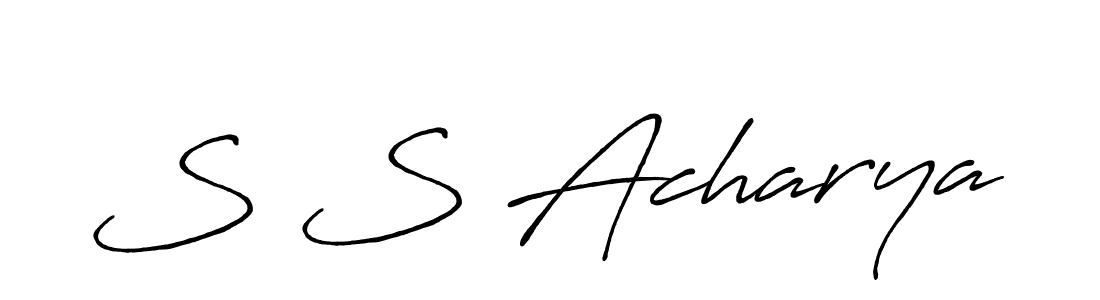 Make a beautiful signature design for name S S Acharya. With this signature (Antro_Vectra_Bolder) style, you can create a handwritten signature for free. S S Acharya signature style 7 images and pictures png