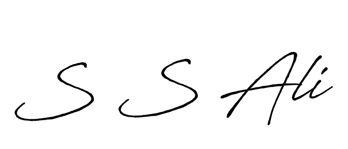 Make a beautiful signature design for name S S Ali. With this signature (Antro_Vectra_Bolder) style, you can create a handwritten signature for free. S S Ali signature style 7 images and pictures png