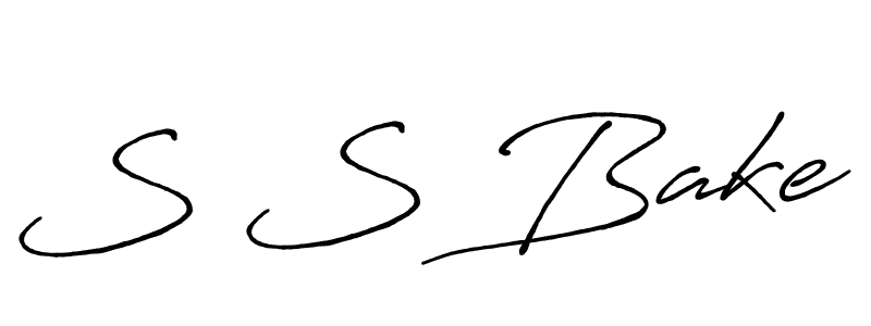 S S Bake stylish signature style. Best Handwritten Sign (Antro_Vectra_Bolder) for my name. Handwritten Signature Collection Ideas for my name S S Bake. S S Bake signature style 7 images and pictures png