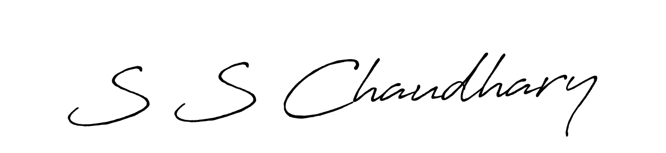 The best way (Antro_Vectra_Bolder) to make a short signature is to pick only two or three words in your name. The name S S Chaudhary include a total of six letters. For converting this name. S S Chaudhary signature style 7 images and pictures png