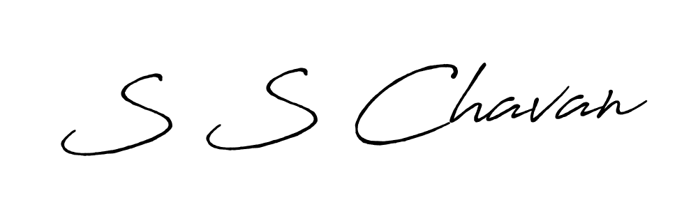 How to make S S Chavan name signature. Use Antro_Vectra_Bolder style for creating short signs online. This is the latest handwritten sign. S S Chavan signature style 7 images and pictures png
