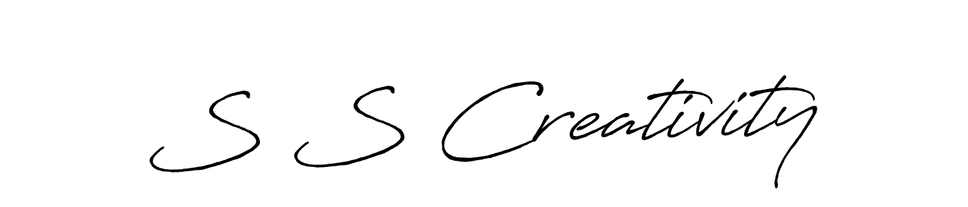 Make a beautiful signature design for name S S Creativity. With this signature (Antro_Vectra_Bolder) style, you can create a handwritten signature for free. S S Creativity signature style 7 images and pictures png