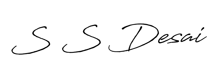 Similarly Antro_Vectra_Bolder is the best handwritten signature design. Signature creator online .You can use it as an online autograph creator for name S S Desai. S S Desai signature style 7 images and pictures png