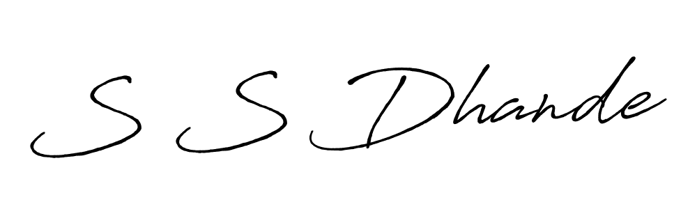 if you are searching for the best signature style for your name S S Dhande. so please give up your signature search. here we have designed multiple signature styles  using Antro_Vectra_Bolder. S S Dhande signature style 7 images and pictures png