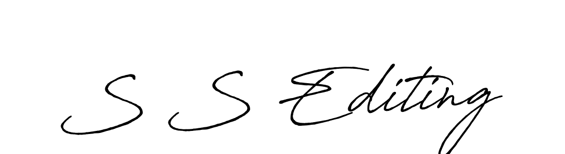 How to make S S Editing signature? Antro_Vectra_Bolder is a professional autograph style. Create handwritten signature for S S Editing name. S S Editing signature style 7 images and pictures png
