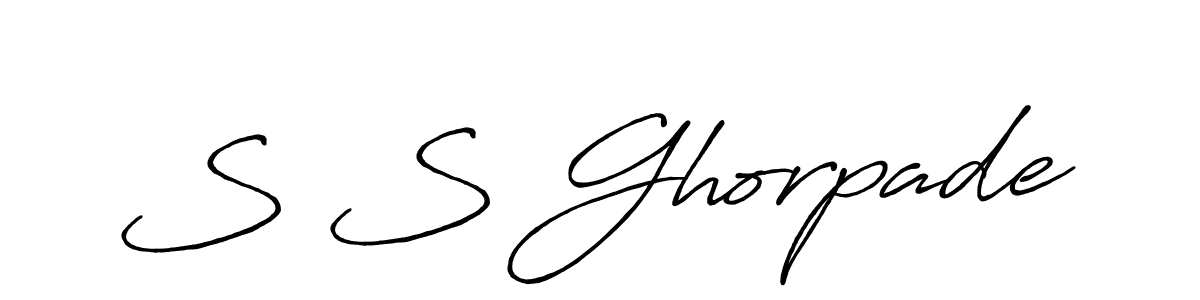 Similarly Antro_Vectra_Bolder is the best handwritten signature design. Signature creator online .You can use it as an online autograph creator for name S S Ghorpade. S S Ghorpade signature style 7 images and pictures png