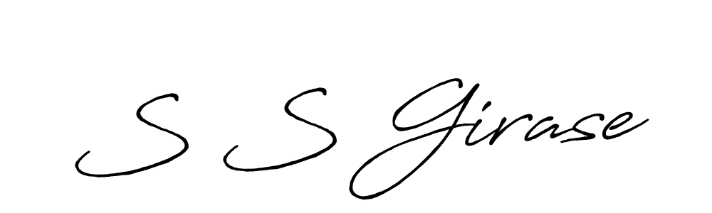 Make a beautiful signature design for name S S Girase. With this signature (Antro_Vectra_Bolder) style, you can create a handwritten signature for free. S S Girase signature style 7 images and pictures png