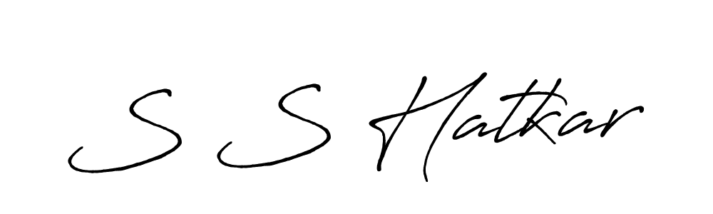 S S Hatkar stylish signature style. Best Handwritten Sign (Antro_Vectra_Bolder) for my name. Handwritten Signature Collection Ideas for my name S S Hatkar. S S Hatkar signature style 7 images and pictures png