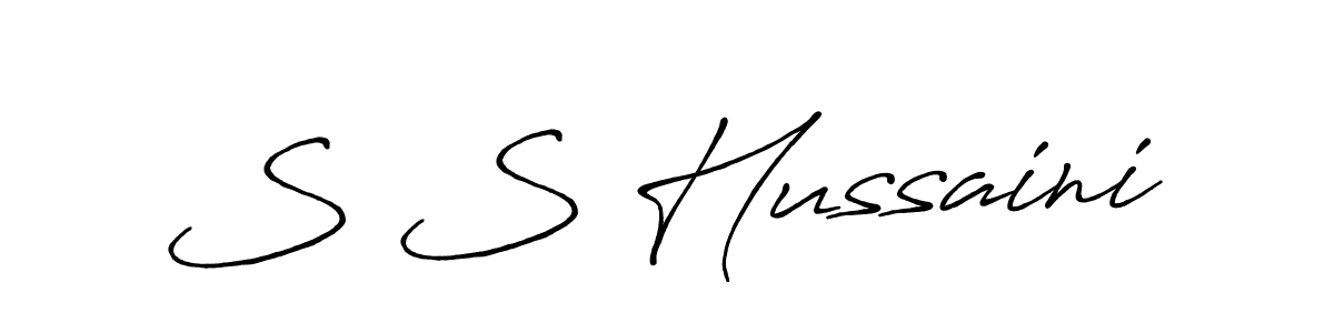 Also we have S S Hussaini name is the best signature style. Create professional handwritten signature collection using Antro_Vectra_Bolder autograph style. S S Hussaini signature style 7 images and pictures png