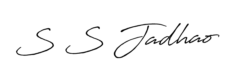 Also You can easily find your signature by using the search form. We will create S S Jadhao name handwritten signature images for you free of cost using Antro_Vectra_Bolder sign style. S S Jadhao signature style 7 images and pictures png