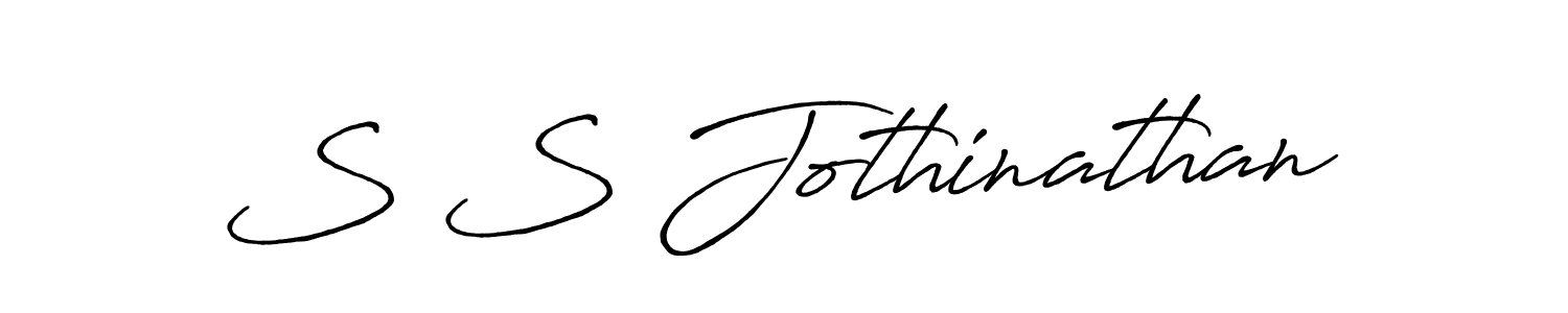 Make a beautiful signature design for name S S Jothinathan. With this signature (Antro_Vectra_Bolder) style, you can create a handwritten signature for free. S S Jothinathan signature style 7 images and pictures png