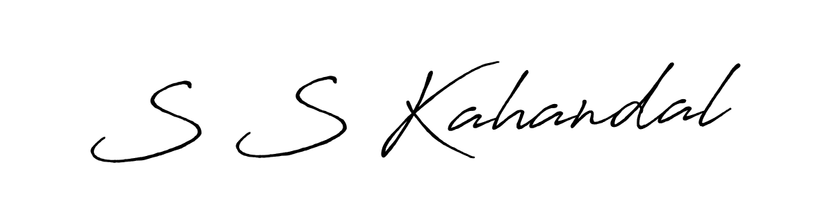 S S Kahandal stylish signature style. Best Handwritten Sign (Antro_Vectra_Bolder) for my name. Handwritten Signature Collection Ideas for my name S S Kahandal. S S Kahandal signature style 7 images and pictures png