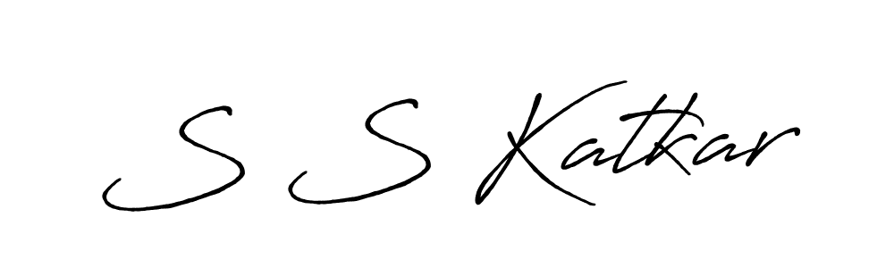Make a beautiful signature design for name S S Katkar. With this signature (Antro_Vectra_Bolder) style, you can create a handwritten signature for free. S S Katkar signature style 7 images and pictures png
