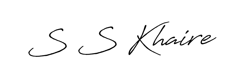 Also we have S S Khaire name is the best signature style. Create professional handwritten signature collection using Antro_Vectra_Bolder autograph style. S S Khaire signature style 7 images and pictures png