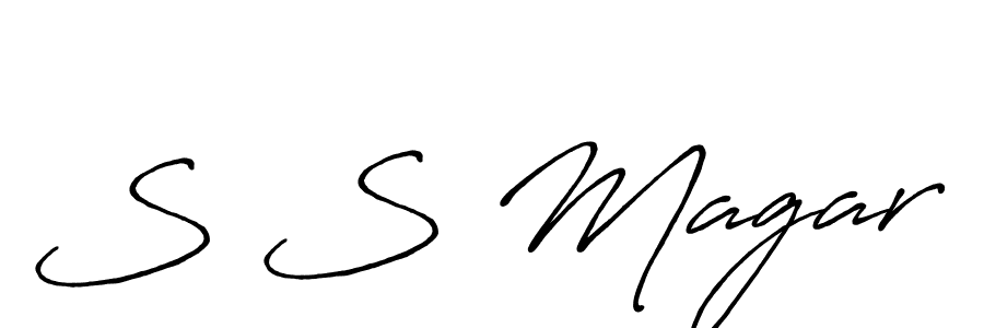 Design your own signature with our free online signature maker. With this signature software, you can create a handwritten (Antro_Vectra_Bolder) signature for name S S Magar. S S Magar signature style 7 images and pictures png