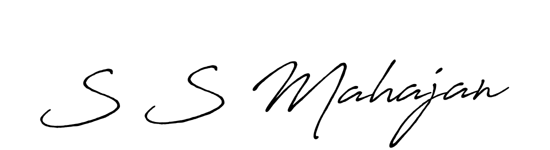 Use a signature maker to create a handwritten signature online. With this signature software, you can design (Antro_Vectra_Bolder) your own signature for name S S Mahajan. S S Mahajan signature style 7 images and pictures png