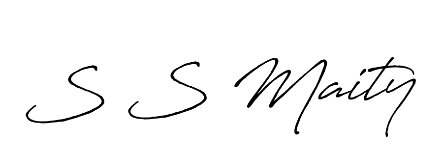 Use a signature maker to create a handwritten signature online. With this signature software, you can design (Antro_Vectra_Bolder) your own signature for name S S Maity. S S Maity signature style 7 images and pictures png