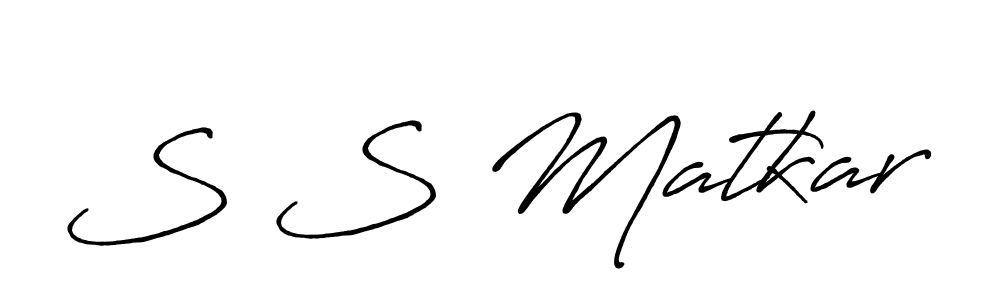 You should practise on your own different ways (Antro_Vectra_Bolder) to write your name (S S Matkar) in signature. don't let someone else do it for you. S S Matkar signature style 7 images and pictures png