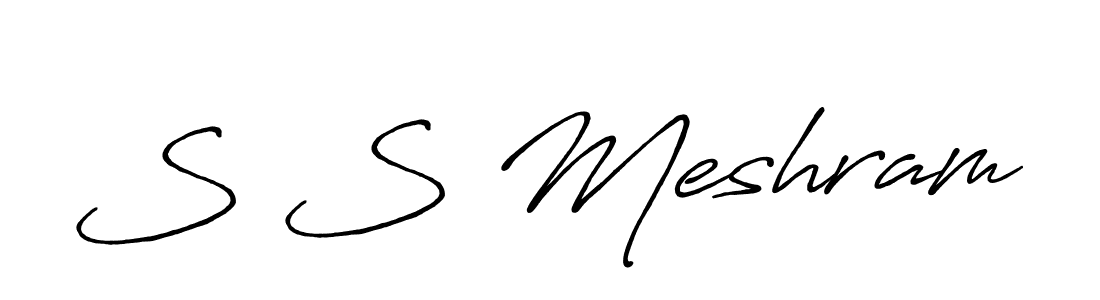 S S Meshram stylish signature style. Best Handwritten Sign (Antro_Vectra_Bolder) for my name. Handwritten Signature Collection Ideas for my name S S Meshram. S S Meshram signature style 7 images and pictures png