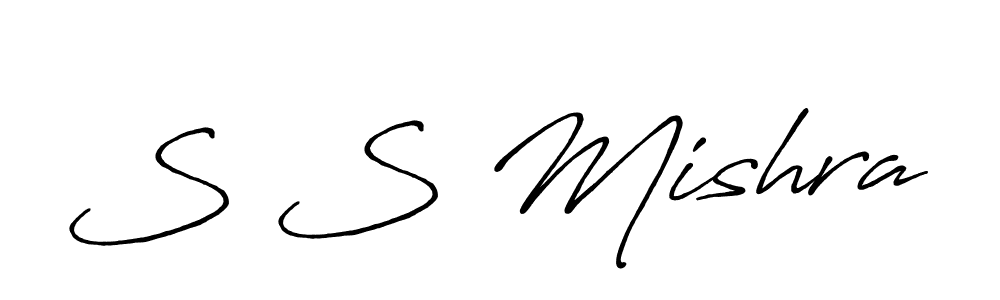 Use a signature maker to create a handwritten signature online. With this signature software, you can design (Antro_Vectra_Bolder) your own signature for name S S Mishra. S S Mishra signature style 7 images and pictures png