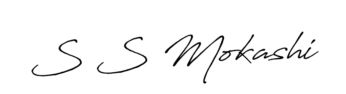 Design your own signature with our free online signature maker. With this signature software, you can create a handwritten (Antro_Vectra_Bolder) signature for name S S Mokashi. S S Mokashi signature style 7 images and pictures png