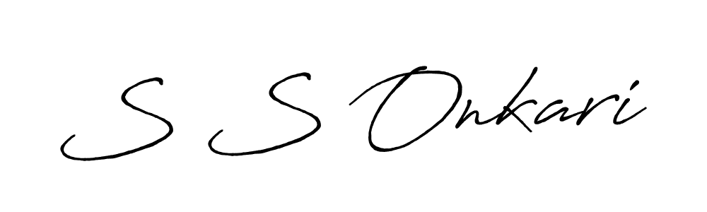 Use a signature maker to create a handwritten signature online. With this signature software, you can design (Antro_Vectra_Bolder) your own signature for name S S Onkari. S S Onkari signature style 7 images and pictures png