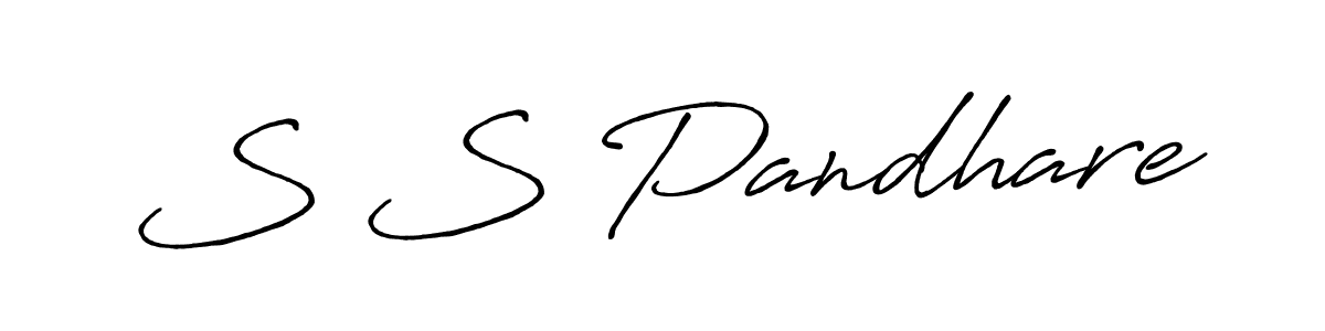 Design your own signature with our free online signature maker. With this signature software, you can create a handwritten (Antro_Vectra_Bolder) signature for name S S Pandhare. S S Pandhare signature style 7 images and pictures png