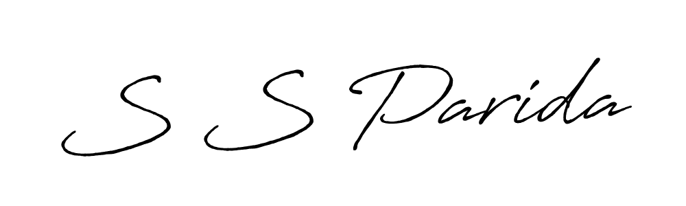 S S Parida stylish signature style. Best Handwritten Sign (Antro_Vectra_Bolder) for my name. Handwritten Signature Collection Ideas for my name S S Parida. S S Parida signature style 7 images and pictures png