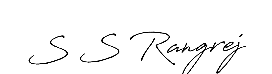 if you are searching for the best signature style for your name S S Rangrej. so please give up your signature search. here we have designed multiple signature styles  using Antro_Vectra_Bolder. S S Rangrej signature style 7 images and pictures png