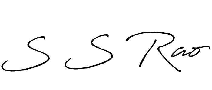 Create a beautiful signature design for name S S Rao. With this signature (Antro_Vectra_Bolder) fonts, you can make a handwritten signature for free. S S Rao signature style 7 images and pictures png