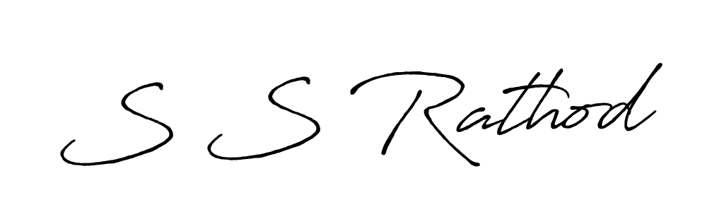 Create a beautiful signature design for name S S Rathod. With this signature (Antro_Vectra_Bolder) fonts, you can make a handwritten signature for free. S S Rathod signature style 7 images and pictures png