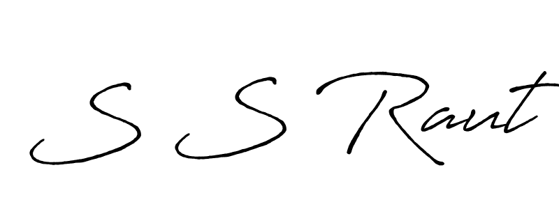 Create a beautiful signature design for name S S Raut. With this signature (Antro_Vectra_Bolder) fonts, you can make a handwritten signature for free. S S Raut signature style 7 images and pictures png